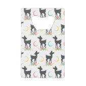 Deer Pattern, Baby Deer, Boho, Flowers, Moon Creditkaart Flessenopener (Voorkant)
