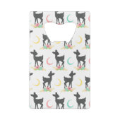Deer Pattern, Baby Deer, Boho, Flowers, Moon Creditkaart Flessenopener (Achterkant)