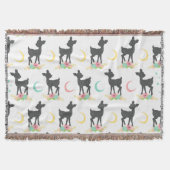 Deer Pattern, Baby Deer, Boho, Flowers, Moon Deken (Voorkant)