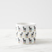 Deer Pattern, Baby Deer, Boho, Flowers, Moon Espresso Kop (Voorkant)