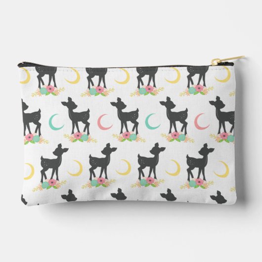 Deer Pattern, Baby Deer, Boho, Flowers, Moon Etui (Achterkant)