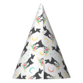 Deer Pattern, Baby Deer, Boho, Flowers, Moon Feesthoedjes (Achterkant)