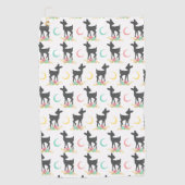 Deer Pattern, Baby Deer, Boho, Flowers, Moon Golfhanddoek (Voorkant)