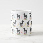 Deer Pattern, Baby Deer, Boho, Flowers, Moon Grote Koffiekop (Voorkant)