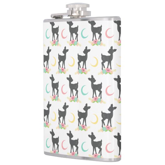 Deer Pattern, Baby Deer, Boho, Flowers, Moon Heupfles (Links)