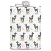 Deer Pattern, Baby Deer, Boho, Flowers, Moon Heupfles (Voorkant)