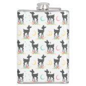 Deer Pattern, Baby Deer, Boho, Flowers, Moon Heupfles (Achterkant)