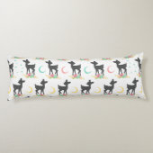 Deer Pattern, Baby Deer, Boho, Flowers, Moon Lichaamskussen (Achterkant)