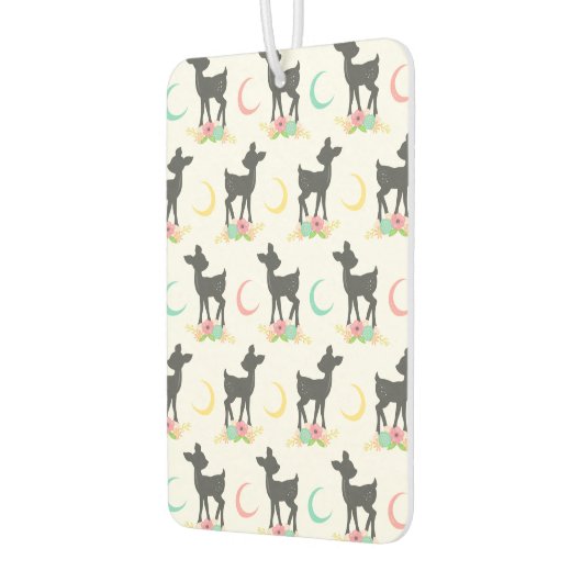Deer Pattern, Baby Deer, Boho, Flowers, Moon Luchtverfrisser (Links)