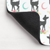 Deer Pattern, Baby Deer, Boho, Flowers, Moon Muismat (Hoek)