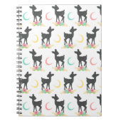 Deer Pattern, Baby Deer, Boho, Flowers, Moon Notitieboek (Voorkant)