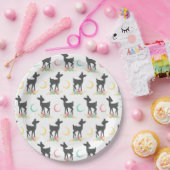 Deer Pattern, Baby Deer, Boho, Flowers, Moon Papieren Bordje (Feest)