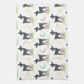 Deer Pattern, Baby Deer, Boho, Flowers, Moon Theedoek (Verticaal)