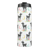 Deer Pattern, Baby Deer, Boho, Flowers, Moon Thermosbeker (Voorkant)