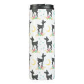 Deer Pattern, Baby Deer, Boho, Flowers, Moon Thermosbeker (Achterkant)