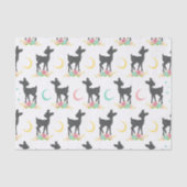 Deer Pattern, Baby Deer, Boho, Flowers, Moon Tissuepapier (Voorkant)