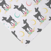 Deer Pattern, Baby Deer, Boho, Flowers, Moon Tissuepapier (Detail)