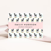 Deer Pattern, Baby Deer, Boho, Flowers, Moon Visitekaartje