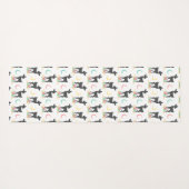 Deer Pattern, Baby Deer, Boho, Flowers, Moon Yogamat (Achterkant (horizontaal))