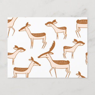 Deer Pattern Design Animal Cute Briefkaart