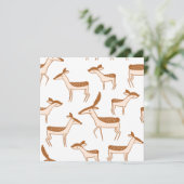 Deer Pattern Design Animal Cute Briefkaart (Staand voorkant)