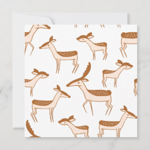 Deer Pattern Design Animal Cute Briefkaart
