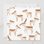 Deer Pattern Design Animal Cute Briefkaart (Voorkant)