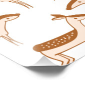 Deer Pattern Design Animal Cute Briefkaart Foto Afdruk (Hoek)