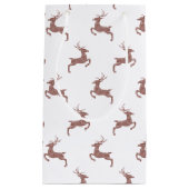 Deer Pattern in Faux Roos Gold Pink Glitter Kijk u Klein Cadeauzakje (Voorkant)