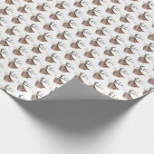 Deer Pattern-Waterverf Rustige kerstwrapping Cadeaupapier (Hoek)
