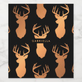 Deer Pattern Wijn Etiket (Enkel label)