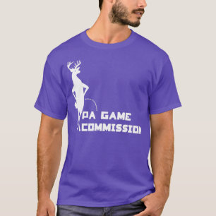 Deer peing on PA Game Commission T-shirt