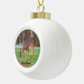 Deer, personaliseren met naam keramische bal ornament (Rechts)