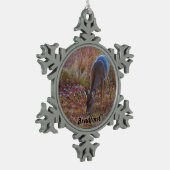 Deer, personaliseren met naam tin sneeuwvlok ornament (Links)