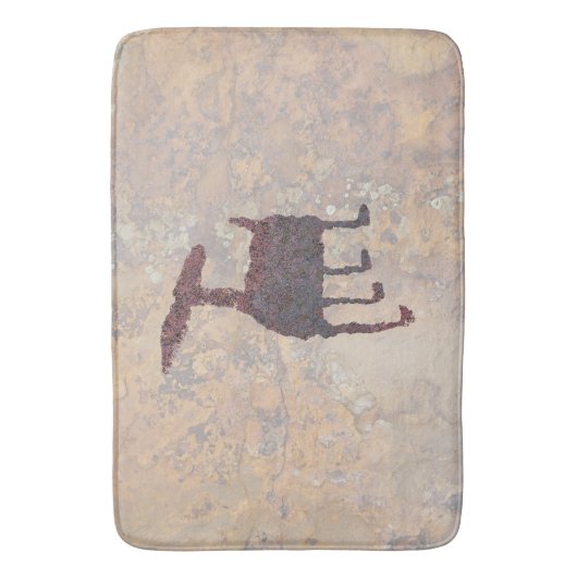 Deer Petroglyph Rinconada Canyon NM Badmat (Voorkant Verticaal)