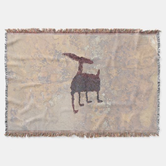 Deer Petroglyph Rinconada Canyon NM Deken (Voorkant)