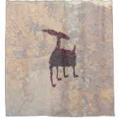 Deer Petroglyph Rinconada Canyon NM Douchegordijn (Voorkant)