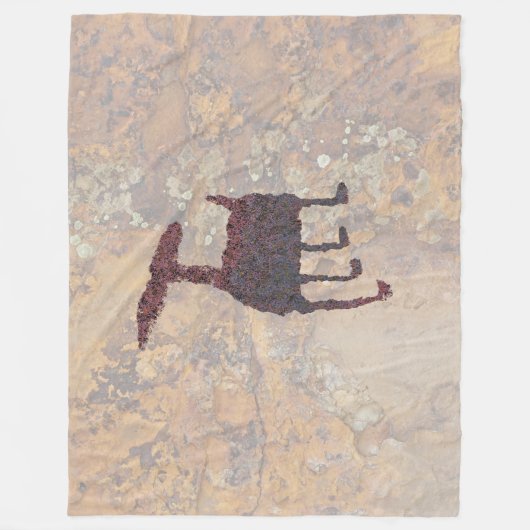 Deer Petroglyph Rinconada Canyon NM Fleece Deken (Voorkant)