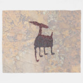 Deer Petroglyph Rinconada Canyon NM Fleece Deken (Voorkant (Horizontaal))