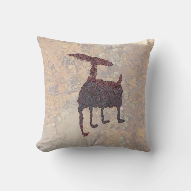 Deer Petroglyph Rinconada Canyon NM Kussen (Voorkant)