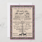 Deer Pink en Camouflage Wedding Uitnodiging (Voorkant)
