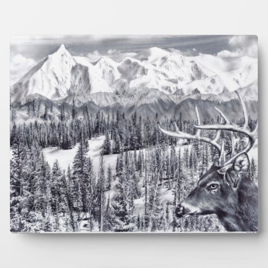 Deer Plaque Fotoplaat (Voorkant)