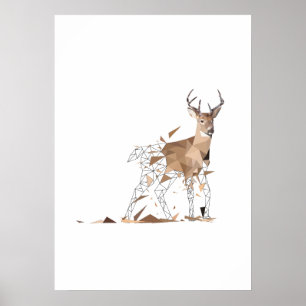 Deer Polygon Art Poster