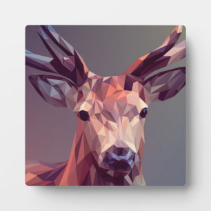 Deer Polygons Art Design Graphic Animal Stag Postc Fotoplaat