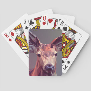 Deer Polygons Art Design Graphic Animal Stag Postc Pokerkaarten