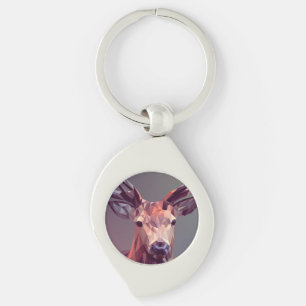 Deer Polygons Art Design Graphic Animal Stag Postc Sleutelhanger