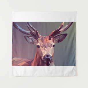 Deer Polygons Art Design Graphic Animal Stag Postc Wandkleed