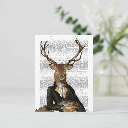 Deer Portrait Briefkaart (Staand voorkant)