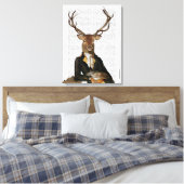 Deer Portrait Canvas Afdruk (Insitu (Slaapkamer))