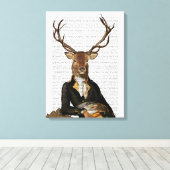 Deer Portrait Canvas Afdruk (Insitu (Houten vloer))